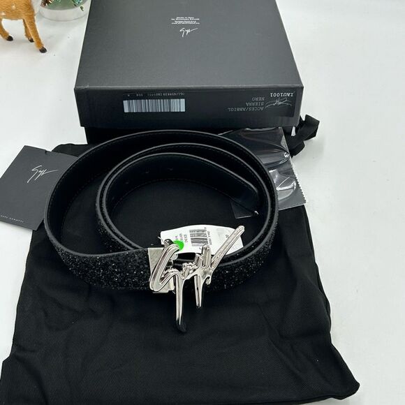 Men’s Giuseppe, Zanotti, glitter leather belt one size can be adjusted Italy - Picture 1 of 9